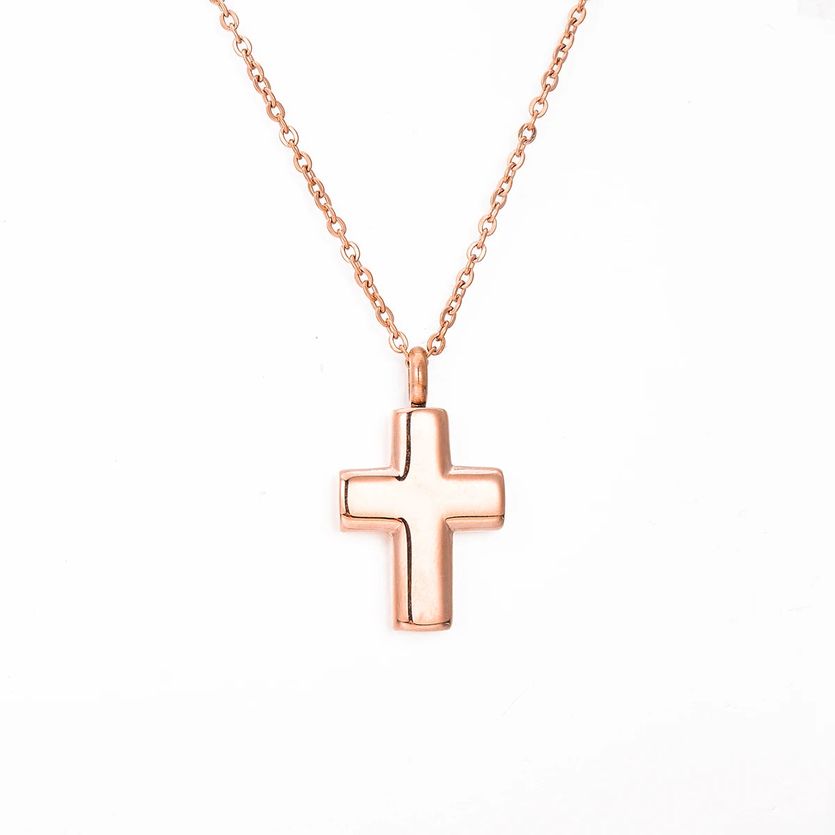 Stainless Steel Keepsake Jewelry Religious Cross Christian Eternity Urn Necklace Cremation Ashes Urn Pendant